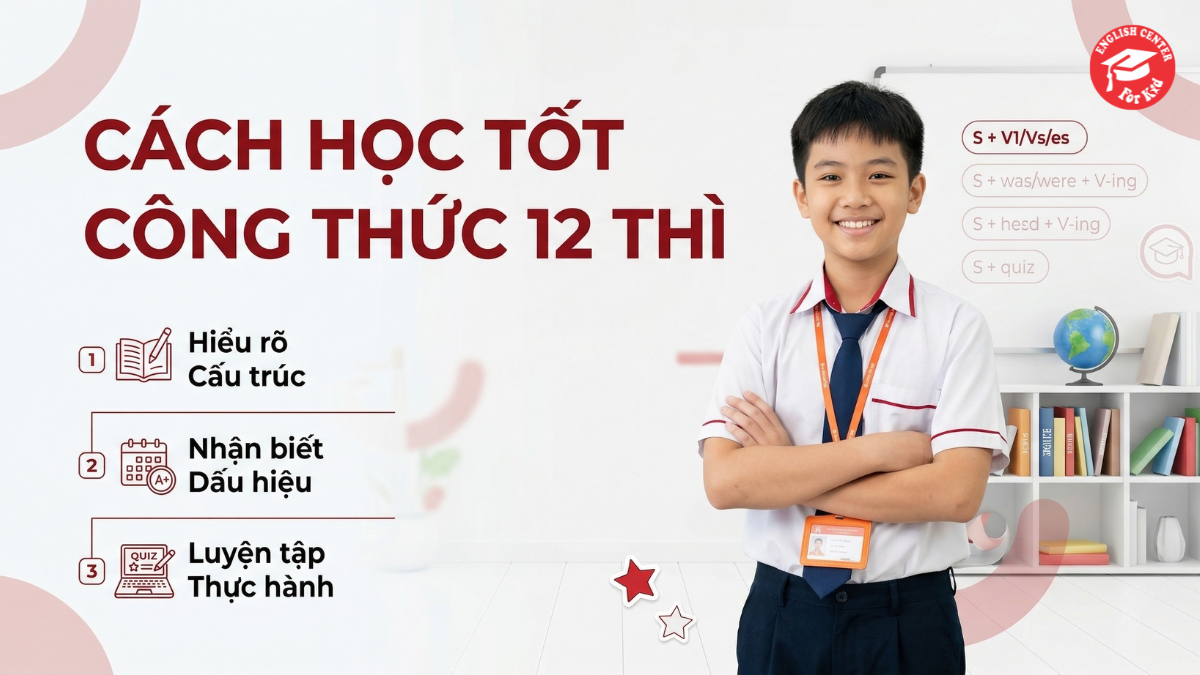 Cách học tốt công thức 12 thì tiếng anh