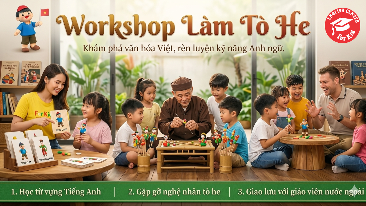 workshop làm tò he tại For Kid
