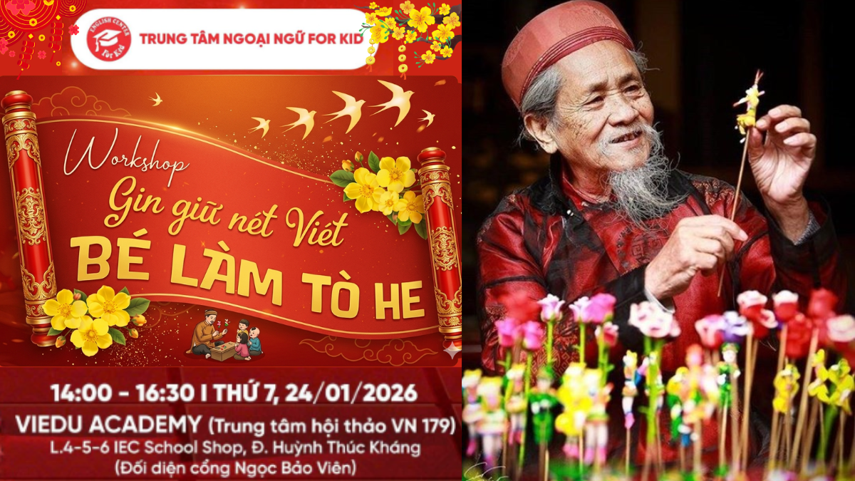 Workshop làm tò he tại For Kid